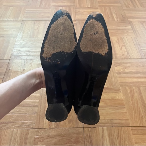 YSL Vintage Yves Saint Laurent Black Closed Toe Mod Classic Pumps Heels size 9 - Picture 6 of 8